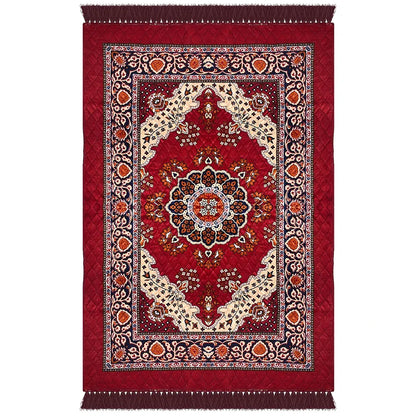 Kuber Industries Carpet Velvet Carpet-Rug for Home Decor Carpet Rug for Bedroom Maroon