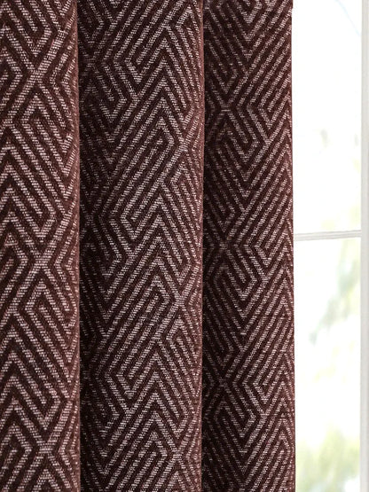 Saral Home Pacman Chenille Blackout Door Curtains 1pc Brown