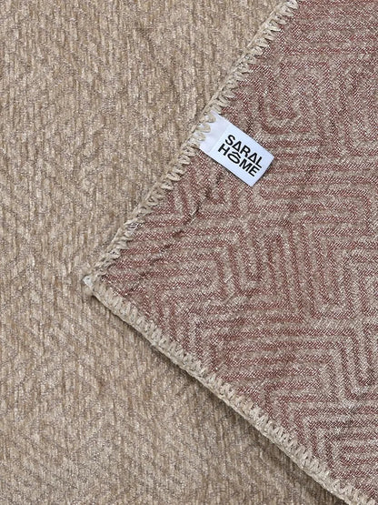 Saral Home Easy Living Chenille 3 Seater Sofa Cover Throw Beige