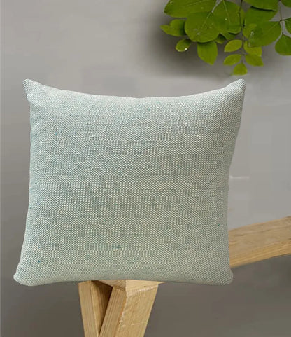 Sajavat Home Cotton Cushion Cover Colour Beige & Sky Blue