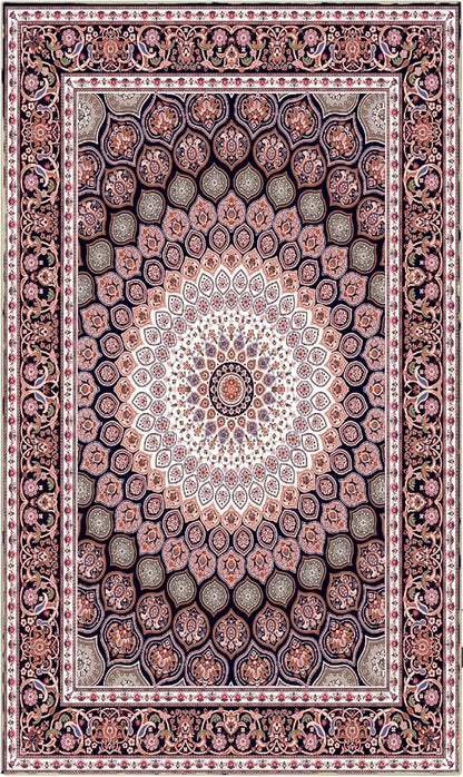 ishro home Feet 3D Jet Multi Printed Carpet Rug Runne Colour Geometrical Retro 3 x 5 Feet