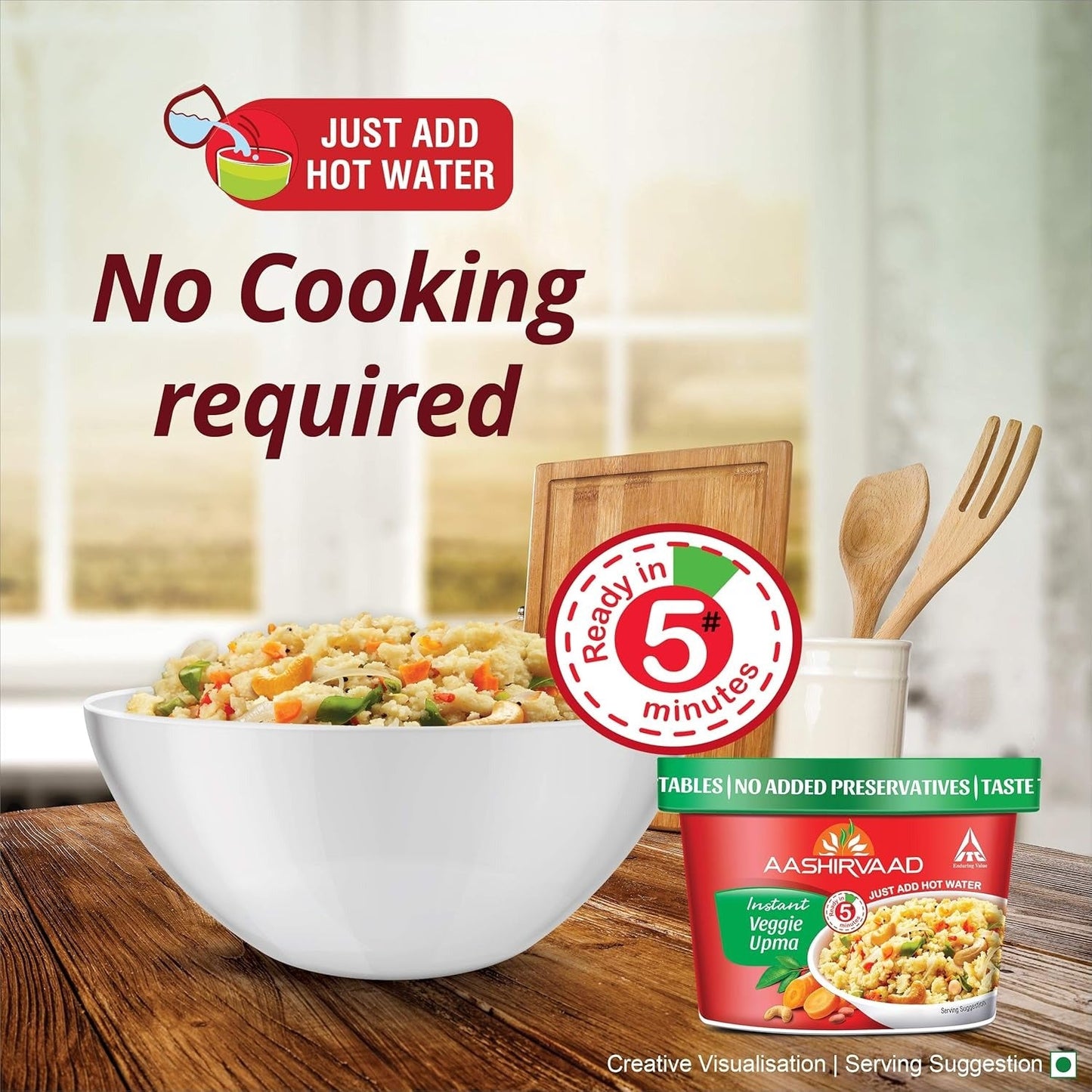 Aashirvaad Instant Veggie Upma - 80 gms