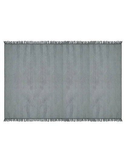 Saral Home Easy Living Velvet Chevron Sofa Throw Grey