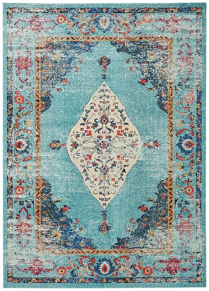 Status Contract 3 x 5 Feet Multi Printed Vintage Persian Carpet Rug Runner for Bedroom Living Area/Home with Anti Slip Backing