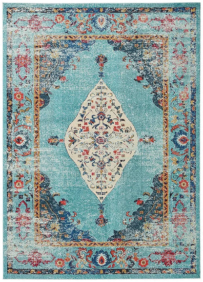 Status Contract 3 x 5 Feet Multi Printed Vintage Persian Carpet Rug Runner for Bedroom Living Area/Home with Anti Slip Backing