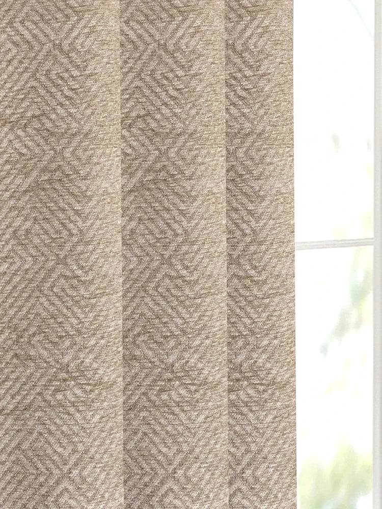 Saral Home Pacman Chenille Blackout Door Curtains 1pc Beige