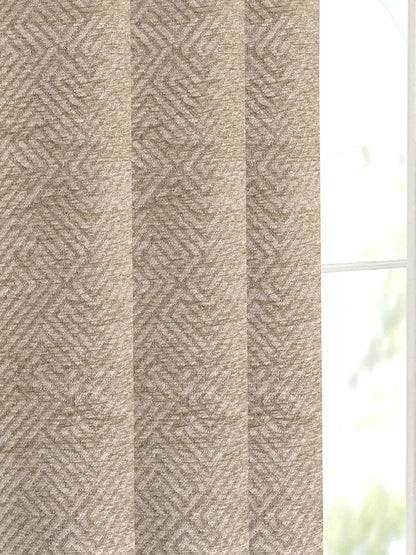 Saral Home Pacman Chenille Blackout Door Curtains 1pc Beige