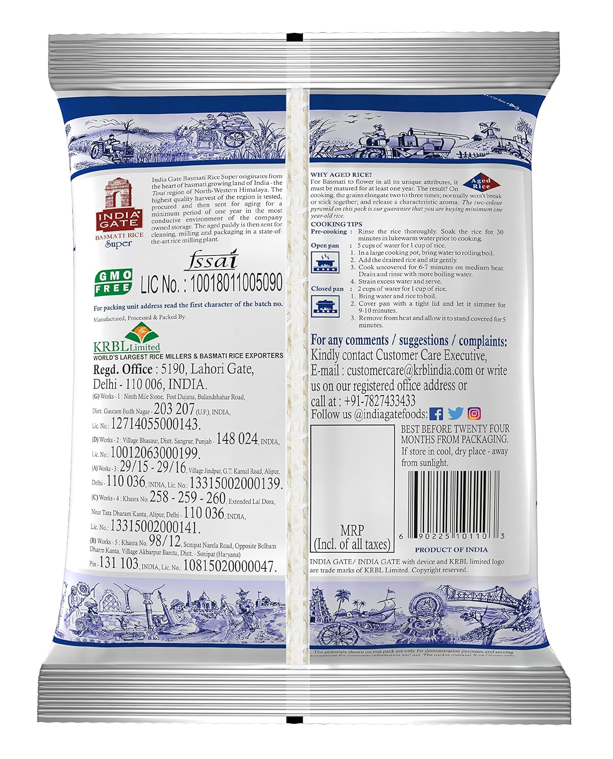 India Gate Basmati Rice Super - 1000 gms