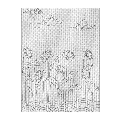 Hobby India Self Painting Beautiful Flower Canvas | Pichwai Art | Pre-designed Canvas Board