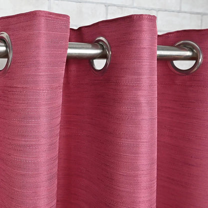 Divine Casa 7 Feet Premium Blackout Door Curtain Luxurious Room Darkening Thermal Insulated & Noise Reducing Opaque Polyester Single Panel Colour Firebrick (Pack of 1)