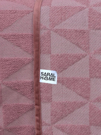 Saral Home Soft Meri Sofa Throw Colour Rust