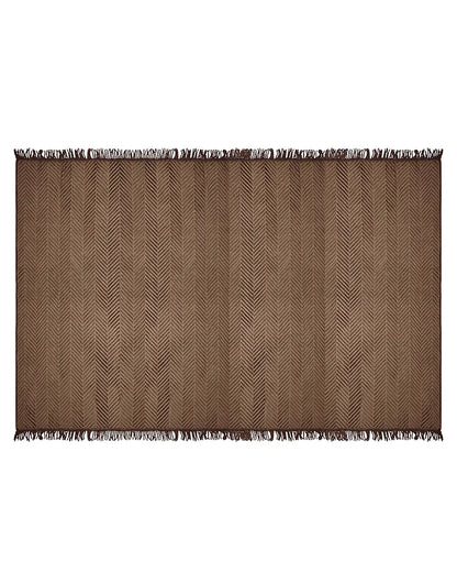 Saral Home Easy Living Velvet Chevron Sofa Throw Brown