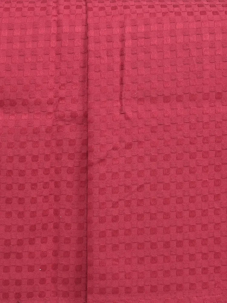 Saral Home Mehroon 100% Cotton Unique Waffle Design Throw/Sofacover Colour Maroon