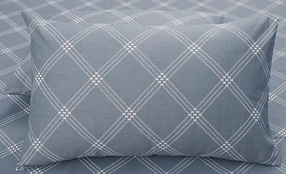 Huesland by Ahmedabad Cotton 186 TC Cotton Pillow Cover Set of 2 | Grey