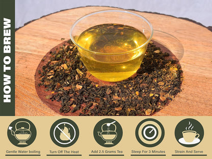 Brewed Leaf Natural and Fresh Herbal Slimming Green Tea  - 100 gms