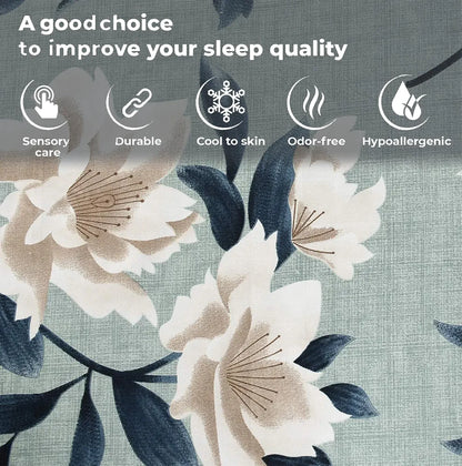 Fresh From Loom Elastic Fitted Floral Bed Sheets Cotton Fitted Bedsheet King Size Bed With Two Pillow Cover 144 TC