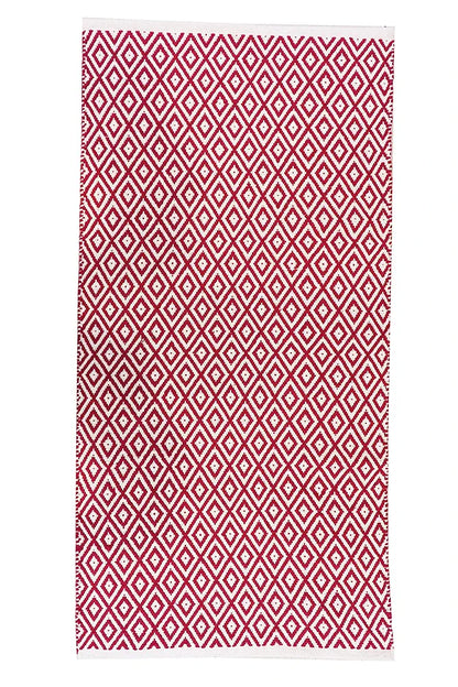 The Home Talk Weaved Cotton Carpets Contemporary Decorators Area 70 X 140 cm Rugs Pink