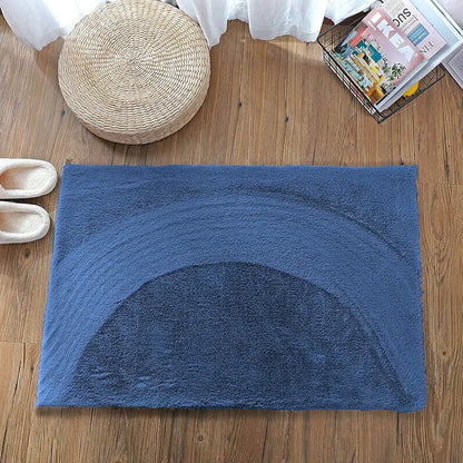 Luxe Home International Ruffle Bath Mat 40X60 Cm Colour Blue