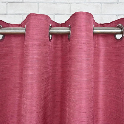 Divine Casa 7 Feet Premium Blackout Door Curtain Luxurious Room Darkening Thermal Insulated & Noise Reducing Opaque Polyester Single Panel Colour Firebrick (Pack of 1)