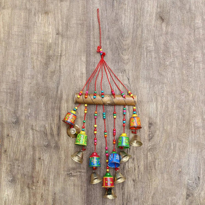 eCraftIndia Handcrafted Decorative Wall Hanging Bells Chimes STRBEL499