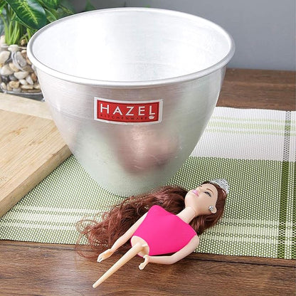 Hazell Aluminium Doll Frock Cake Mould Medium 19 cm X 13.5 cm with Doll
