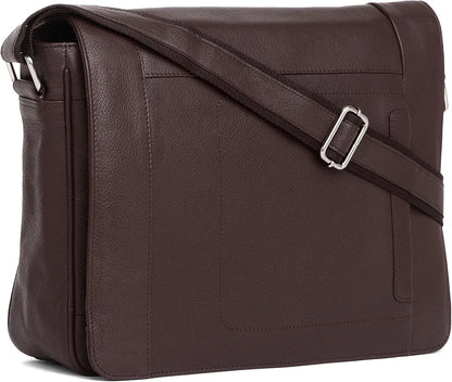 WildHorn Classic Leather 13 inch Laptop Messenger Bag for Men I Office Bags I Travel Bags I Adjustable Strap