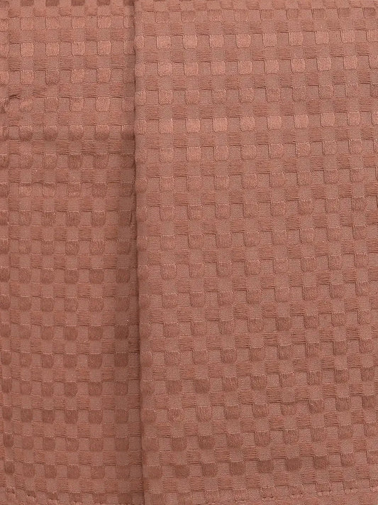 Saral Home Brown 100% Cotton Unique Waffle Design Throw/Sofacover Colour Brown