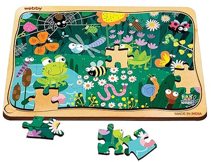 Webby Amazing Bugs Wooden Jigsaw Puzzle 40Pcs