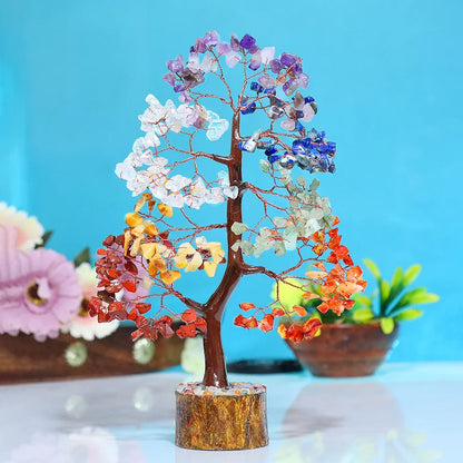 HindCraft Seven Chakra Crystal Tree Copper Wire 10-12 inch