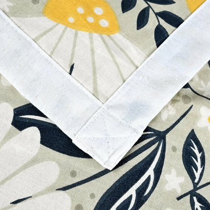 Divine Casa Floret 100% Cotton Double Dohar 120 GSM Soft & Lightweight Throw Blanket Colour Vintage Daisies