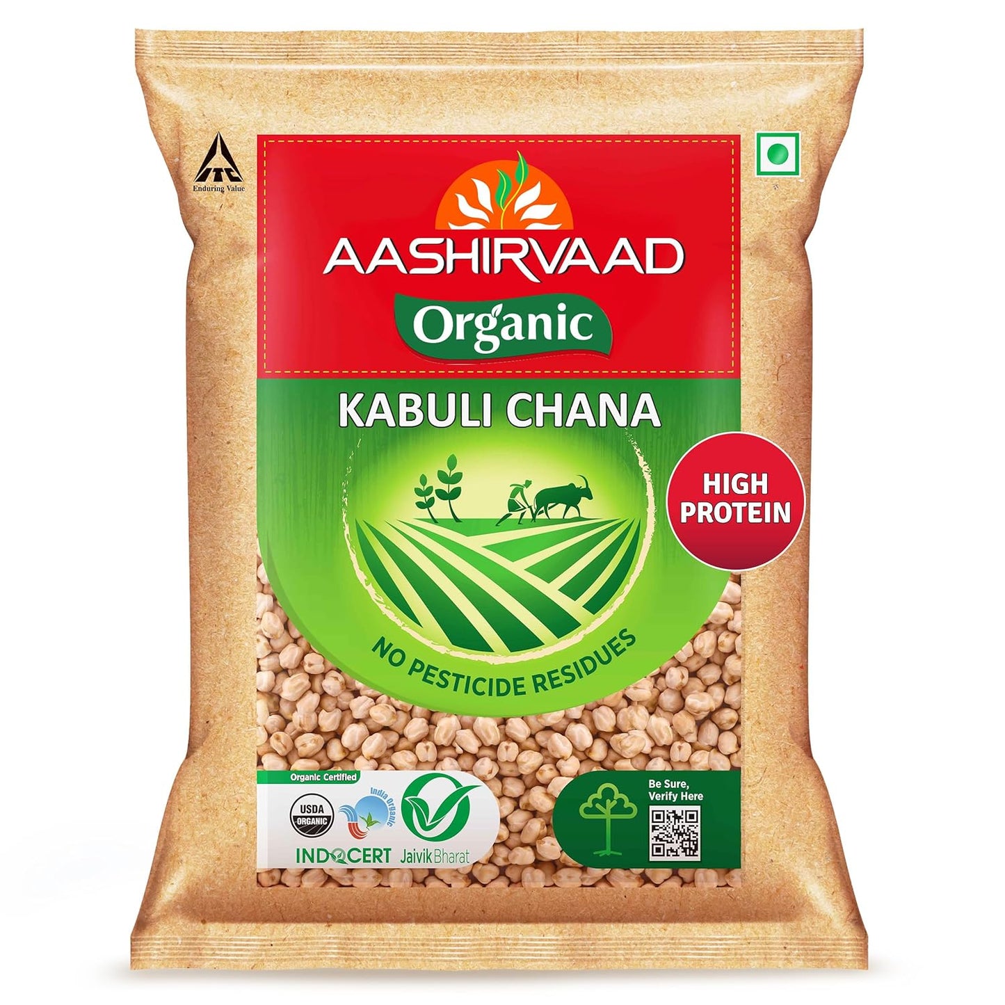 Aashirvaad Organic Kabuli Chana - 500 gms