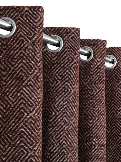 Saral Home Pacman Chenille Blackout Door Curtains 1pc Brown
