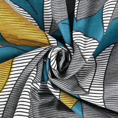 Divine Casa Floret 100% Cotton Double Dohar 120 GSM Soft & Lightweight Throw BlanketColour Woody Petals