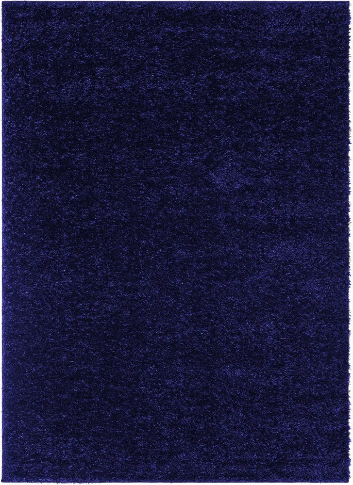 Ishro Home Premium Fuzzy Shag Carpet Colour Blue