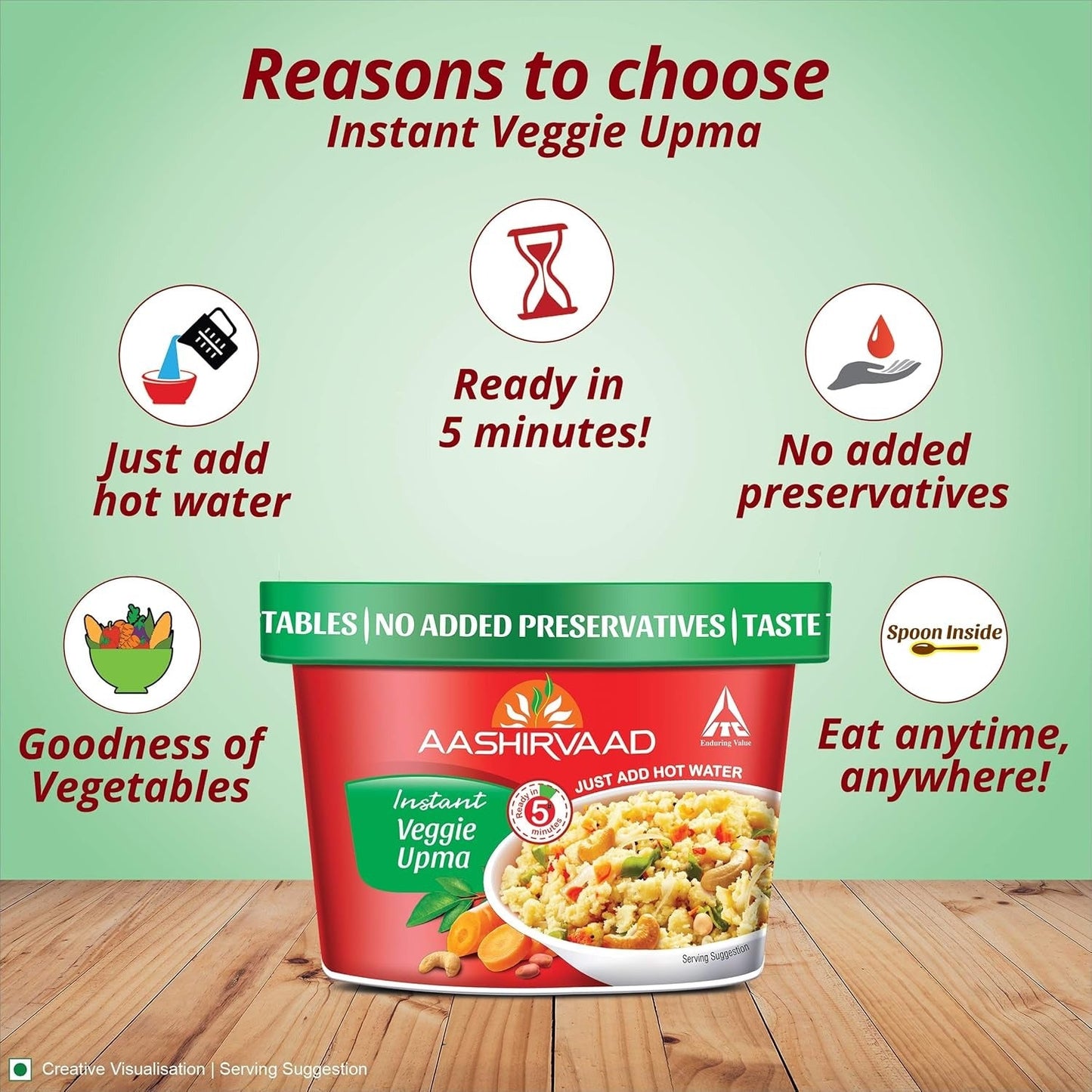 Aashirvaad Instant Veggie Upma - 80 gms