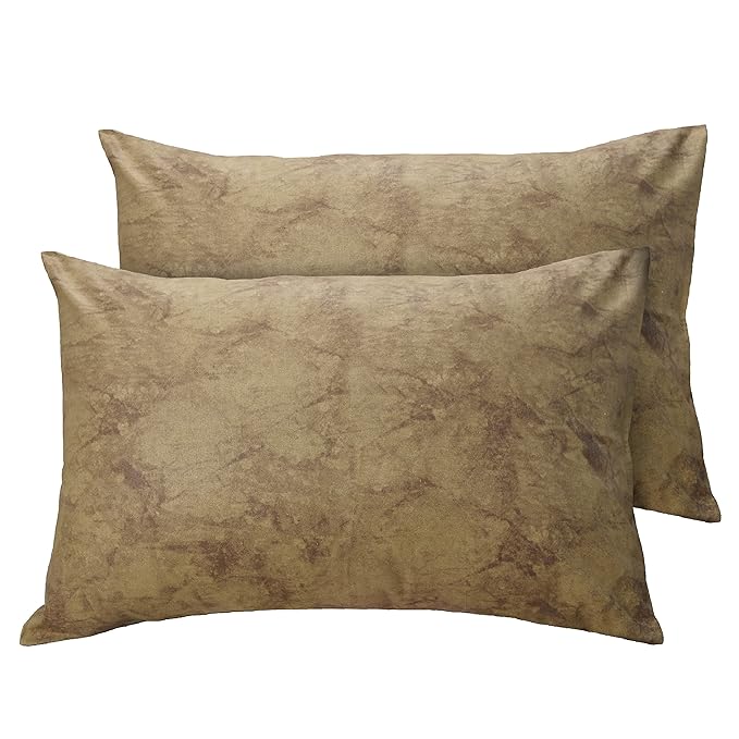 Huesland by Ahmedabad Cotton 186 TC Bedsheet for King Size Bed with 2 Pillow Covers | Green Ochre, Mulberry & Grey