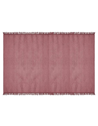 Saral Home Easy Living Velvet Chevron Sofa Throw Peach