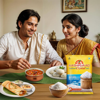 Aashirvaad Lodized Crystal Salt - 1 kg