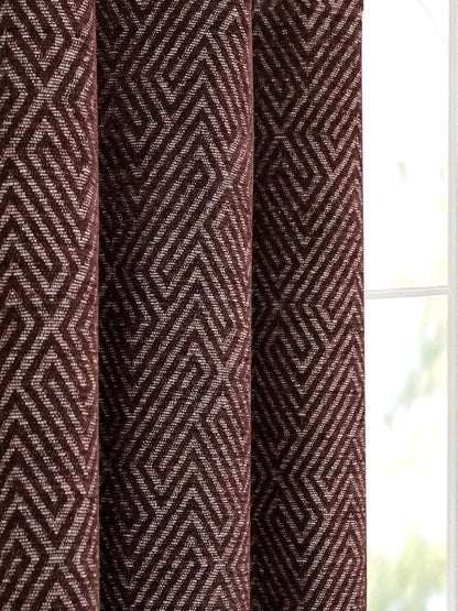 Saral Home Pacman Saral Home Chenille Blackout Window Curtains 2pc Brown
