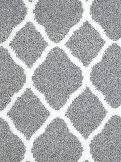 Saral Home Soft Anti Slip Microfiber Geometric Bathmats