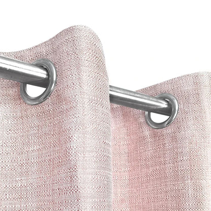 Divine Casa Textured Window Curtain 5 Feet Cameo Rose Soft Polyester Panel with Eyelets for Home Decor (Pack of 1)