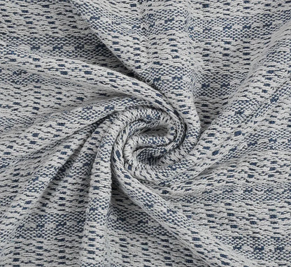 Sashaa World Cotton Striped Super Soft & Breathable Throw Colour Blue