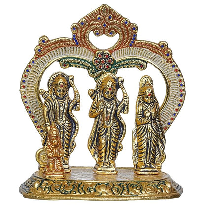 Ecraftindia Ram Darbar Murti, Lord Rama, Sita, Laxman, Hanuman Idol, God Statue for Home, Office, Temple