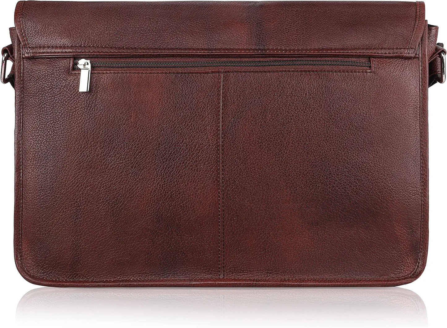 WildHorn Urban Edge100% Leather Laptop Messenger Maroon Men's Bag 