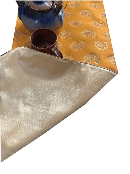 Pink Parrot Jute Silk Table Runner Colour Pink