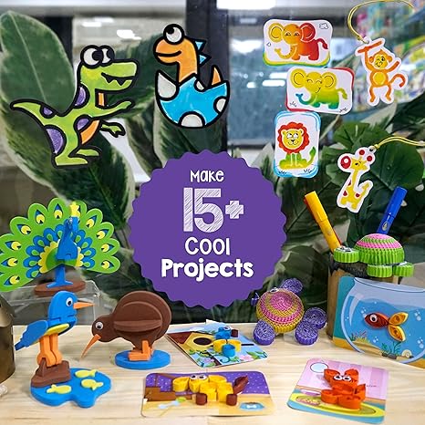 Imagimake Clay 5-In-1 Awesome Craft Kit Kids Arts And Crafts For Kids 5 Craft Techniques