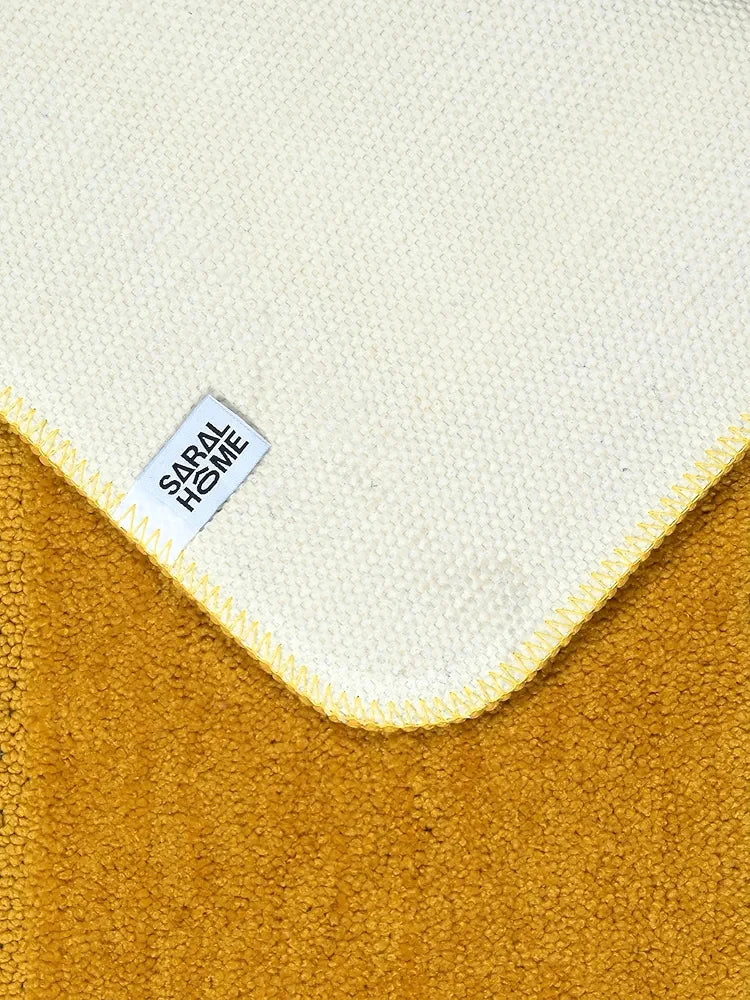 Saral Home Good Morning Mat Soft Anti-Skid Colour Gold