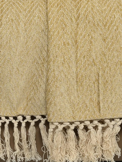 Saral Home Easy Living Home Chenille Sofa Throw Colour Gold