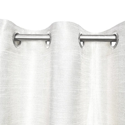 Divine Casa Textured Window Curtain 5 Feet  Colour Bright White Polyester Panel with Subtle Weave & Metal Eyelets for Home Decor (Pack of 1)