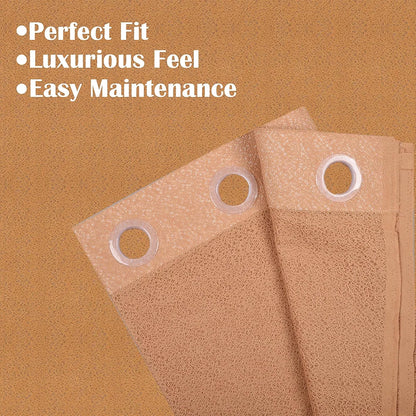 Kuber Industries Stylish Door Curtains for Living Room & Bedroom Web Net Colour Golden